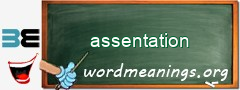 WordMeaning blackboard for assentation